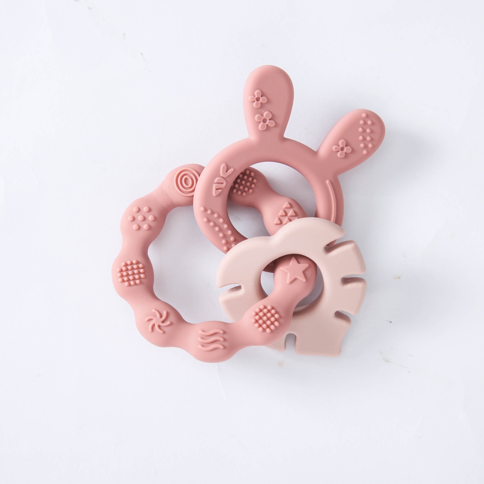 Baby Food Name - Silicone Baby Teether Safe BPA-Free Food-Grade,