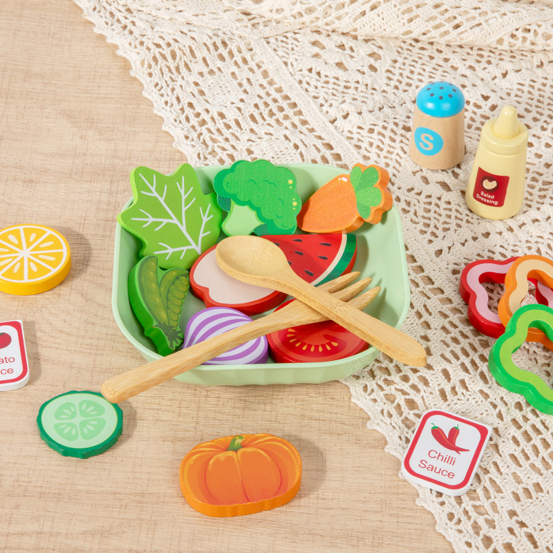 Wooden Simulation Salad Preten - Baby Food Under 1 Year recension och pris
