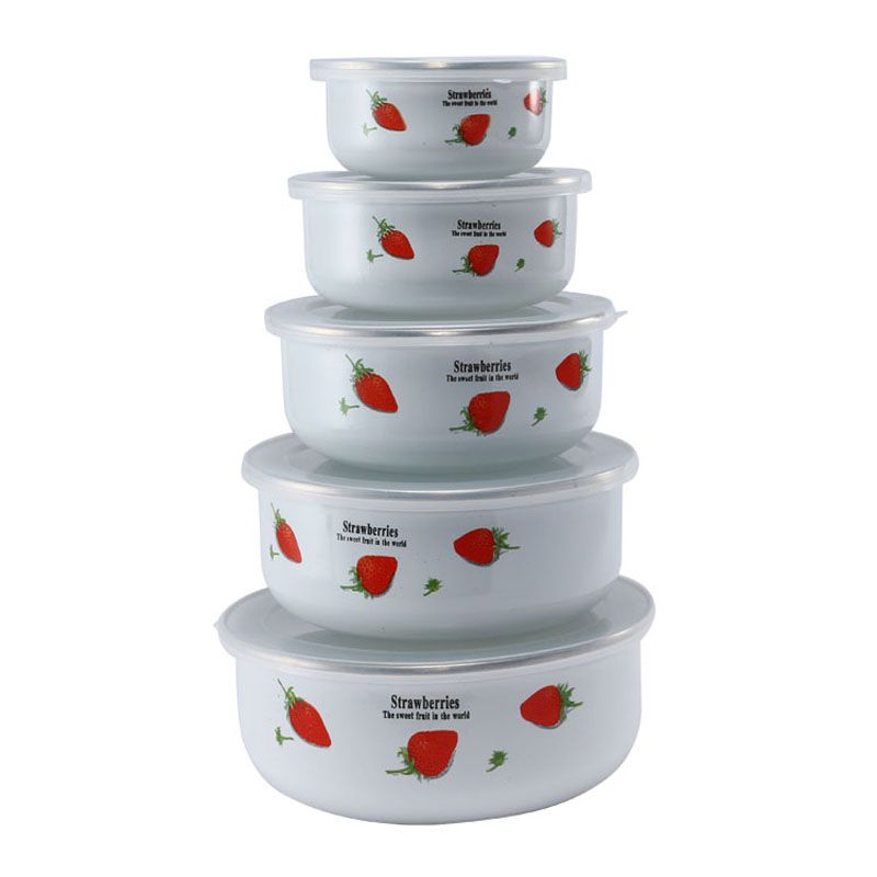 5-piece Set of Thickened Ename - Baby Food With Iron recension och pris