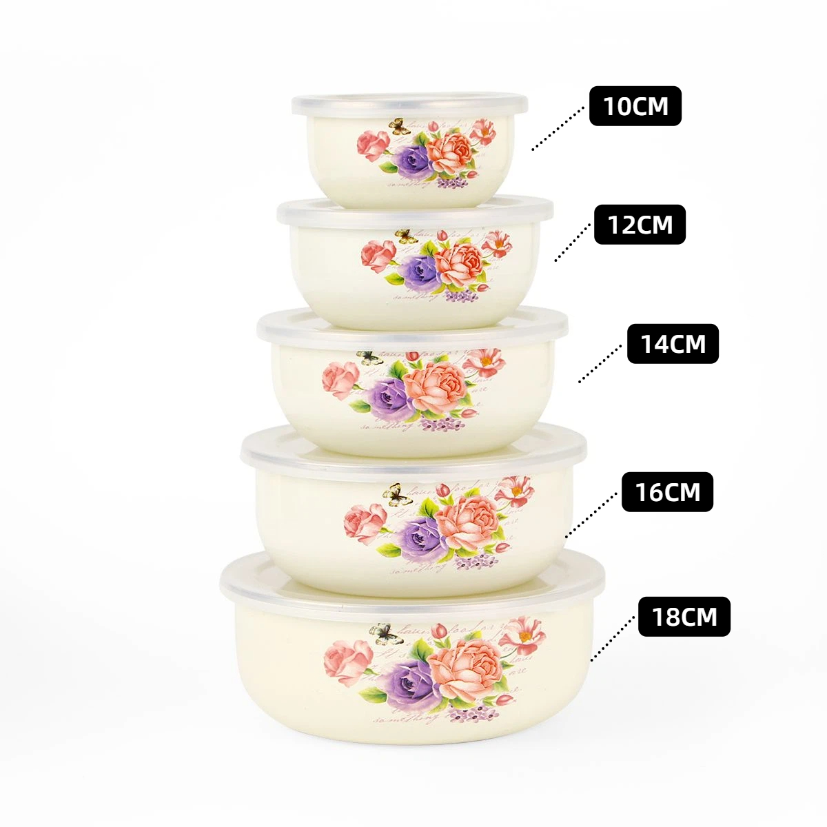 5-piece Set of Thickened Ename - Baby Food With Iron recension och pris