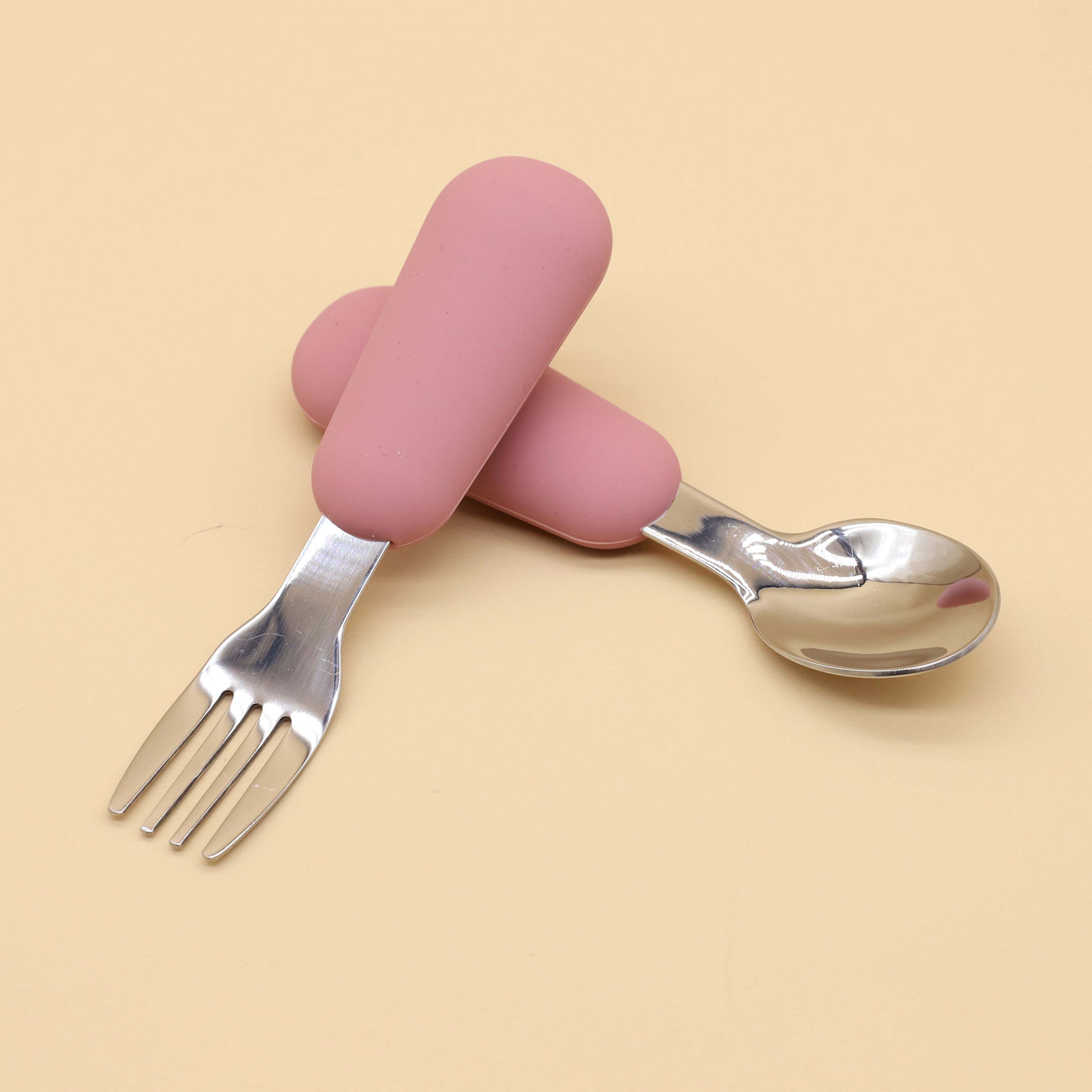 Silicone stainless steel spoon - Baby Food Category recension och pris