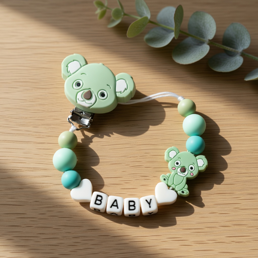 Silicone Baby Pacifier Clip Te - Baby Food Name recension och pris