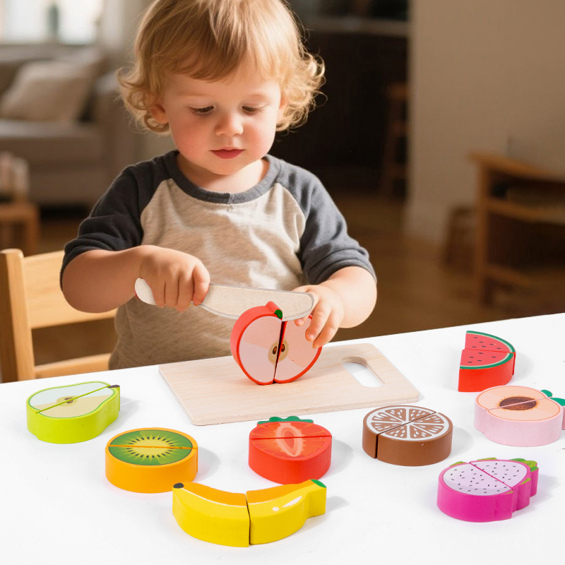 Wooden Kitchen Pretend Toy Sim - Baby Food Under 1 Year recension och pris