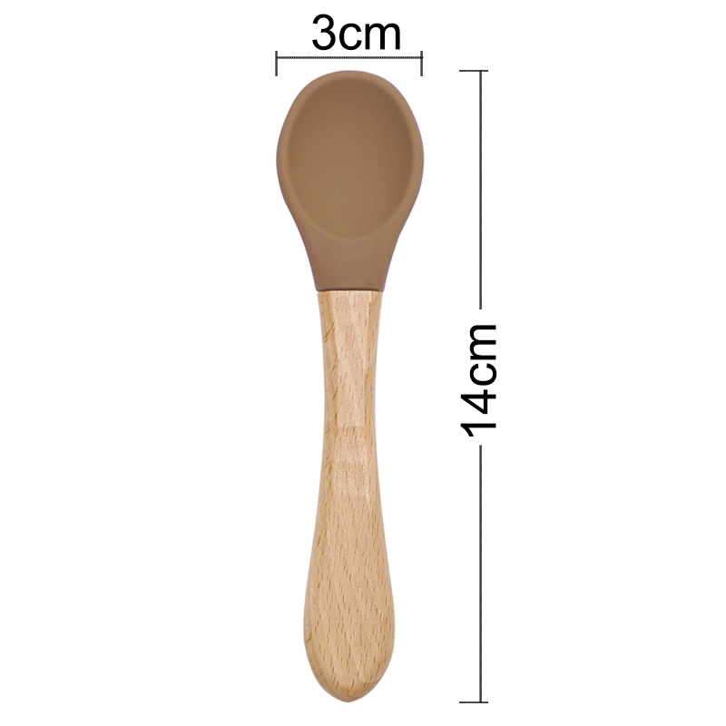Feeding Wooden Handle Silicone - Baby Food Category recension och pris