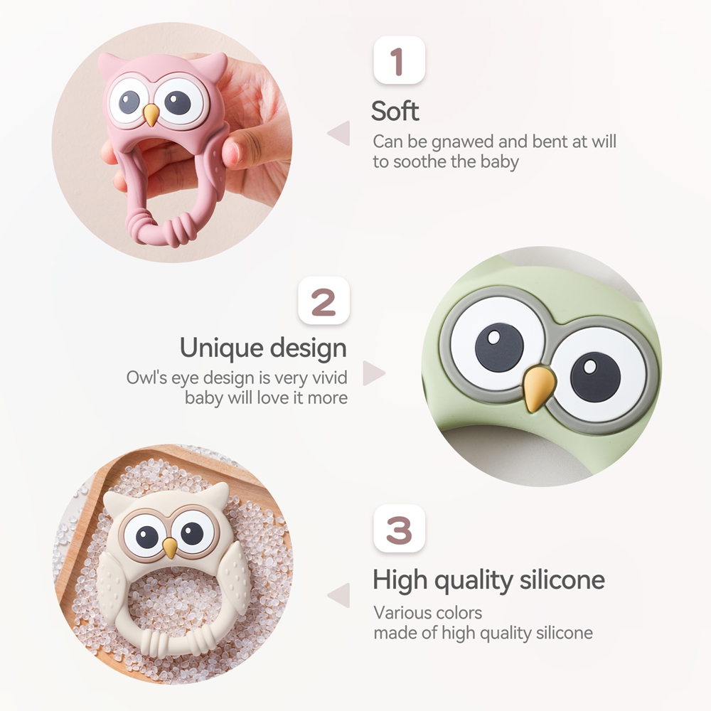 1pc Silicone Teether Baby 0-12 - Baby Food Name recension och pris